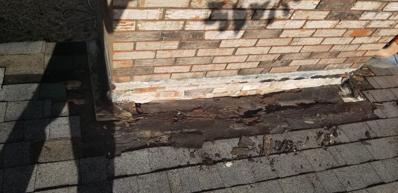 Roof before repair by A&W Roofing