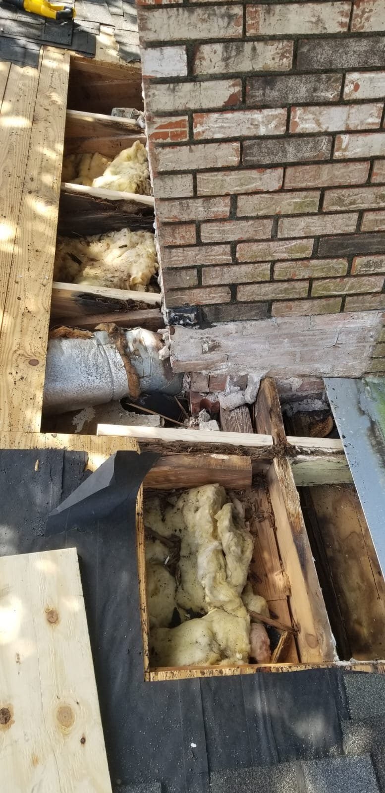 Roof during repair process